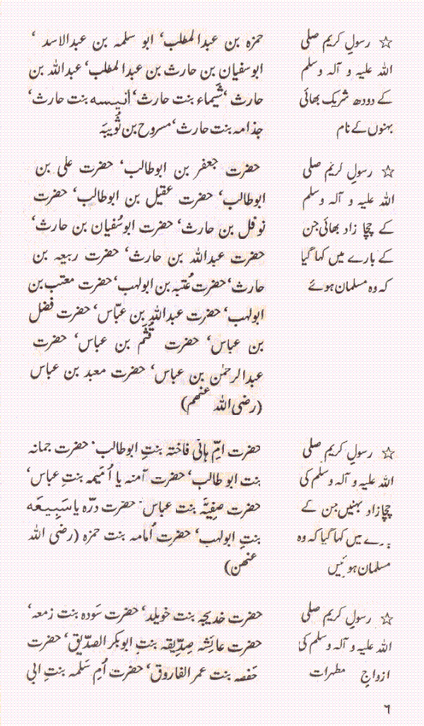 www.algillani.com خاندان رسول مقبول صلی اللہ علیہ وآلہ وسلم