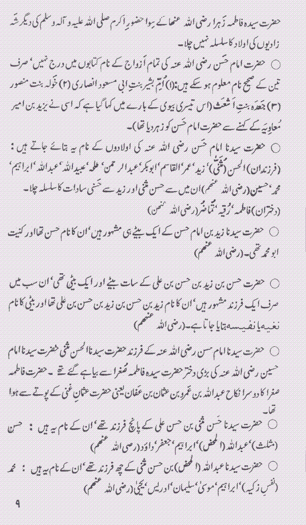 www.algillani.com خاندان رسول مقبول صلی اللہ علیہ وآلہ وسلم